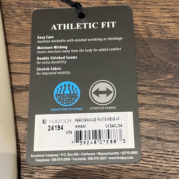 Footjoy Men’s Performance Golf Pants 34-34 New with Tags - Picture 11 of 12